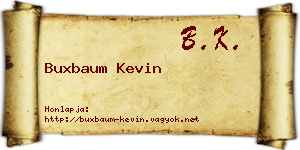 Buxbaum Kevin névjegykártya